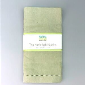 NWT Vintage Martha Stewart Sage Green 
Hemstitch Cotton Napkins